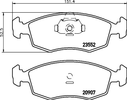 HELLA 8DB 355 009-131 - Kit pastiglie freno, Freno a disco autozon.pro