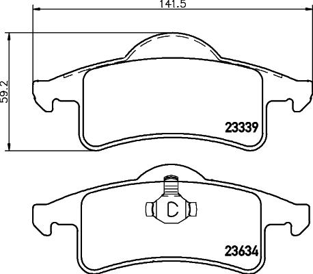 HELLA 8DB 355 009-891 - Kit pastiglie freno, Freno a disco autozon.pro