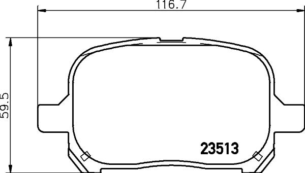 HELLA 8DB 355 009-351 - Kit pastiglie freno, Freno a disco autozon.pro