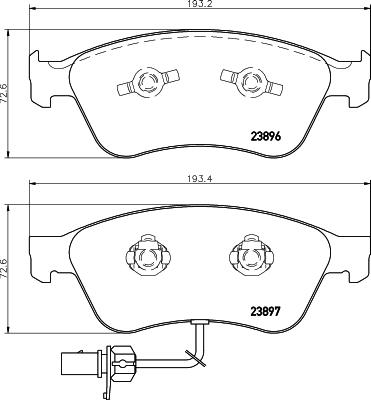 HELLA 8DB 355 009-211 - Kit pastiglie freno, Freno a disco autozon.pro