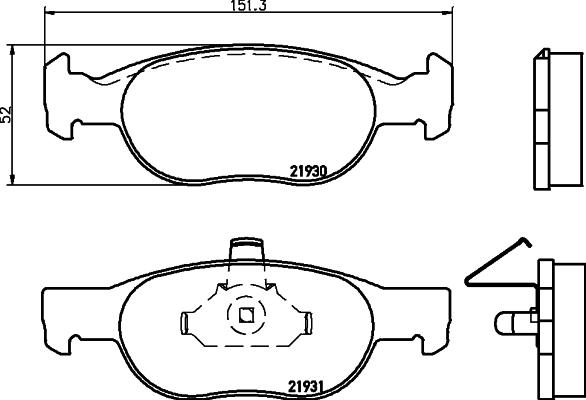 HELLA 8DB 355 009-231 - Kit pastiglie freno, Freno a disco autozon.pro