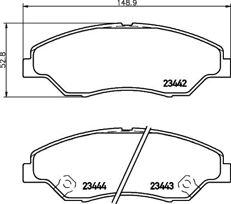 HELLA 8DB 355 009-701 - Kit pastiglie freno, Freno a disco autozon.pro