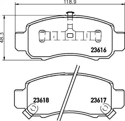 HELLA 8DB 355 009-711 - Kit pastiglie freno, Freno a disco autozon.pro