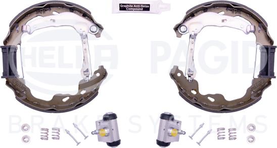 HELLA 8DB 355 004-991 - Kit ganasce freno autozon.pro