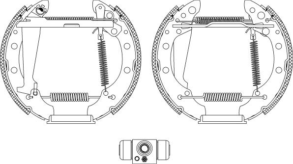 HELLA 8DB 355 004-961 - Kit ganasce freno autozon.pro