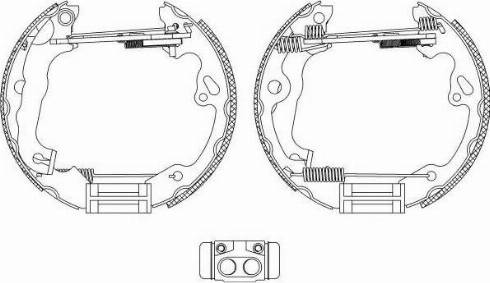 HELLA 8DB 355 004-971 - Kit ganasce freno autozon.pro