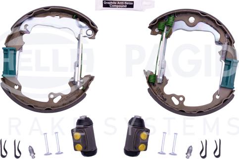 HELLA 8DB 355 004-491 - Kit ganasce freno autozon.pro