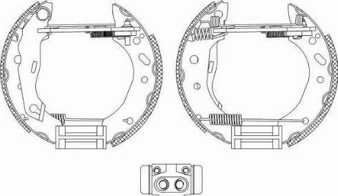 HELLA 8DB 355 004-451 - Kit ganasce freno autozon.pro