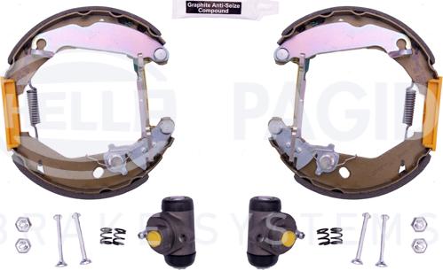 HELLA 8DB 355 004-561 - Kit ganasce freno autozon.pro