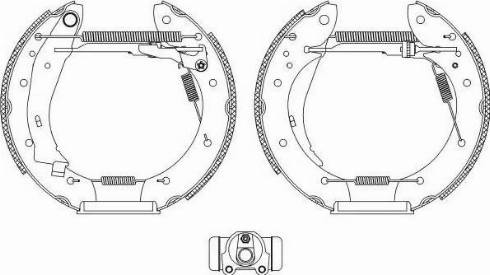 HELLA 8DB 355 004-501 - Kit ganasce freno autozon.pro