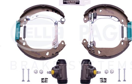 HELLA 8DB 355 004-511 - Kit ganasce freno autozon.pro