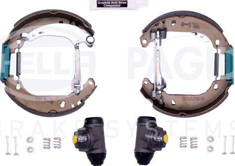 HELLA 8DB 355 004-531 - Kit ganasce freno autozon.pro