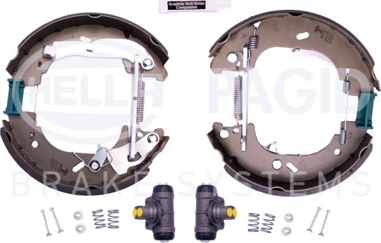 HELLA 8DB 355 004-681 - Kit ganasce freno autozon.pro