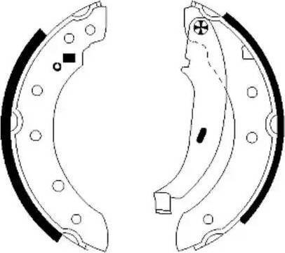 HELLA 8DB 355 003-401 - Kit ganasce freno autozon.pro