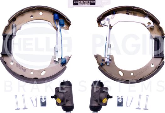 HELLA 8DB 355 004-081 - Kit ganasce freno autozon.pro