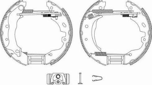 HELLA 8DB 355 004-101 - Kit ganasce freno autozon.pro