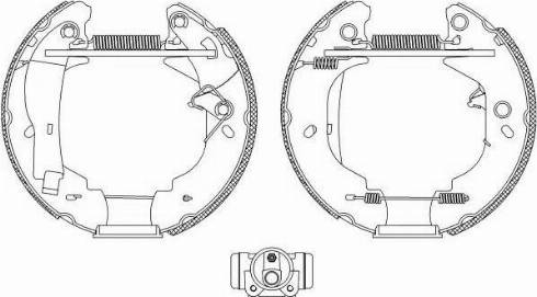 HELLA 8DB 355 004-111 - Kit ganasce freno autozon.pro