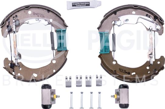 HELLA 8DB 355 004-881 - Kit ganasce freno autozon.pro