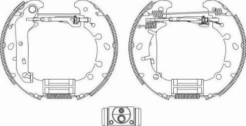 HELLA 8DB 355 004-831 - Kit ganasce freno autozon.pro