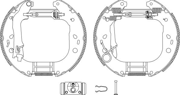 HELLA 8DB 355 004-871 - Kit ganasce freno autozon.pro