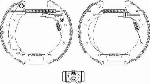 HELLA 8DB 355 004-391 - Kit ganasce freno autozon.pro