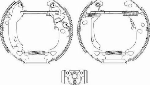 HELLA 8DB 355 004-341 - Kit ganasce freno autozon.pro