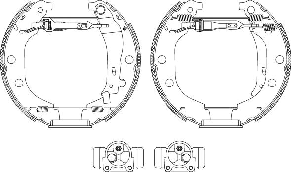 HELLA 8DB 355 004-361 - Kit ganasce freno autozon.pro