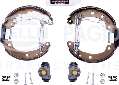 HELLA 8DB 355 004-381 - Kit ganasce freno autozon.pro