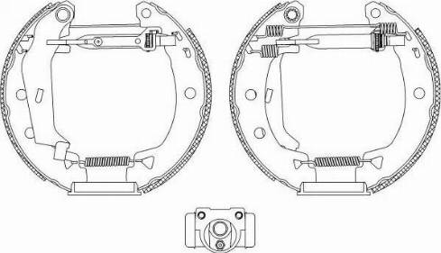 HELLA 8DB 355 004-701 - Kit ganasce freno autozon.pro