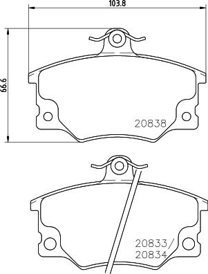 HELLA 8DB 355 005-961 - Kit pastiglie freno, Freno a disco autozon.pro