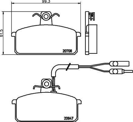 HELLA 8DB 355 005-981 - Kit pastiglie freno, Freno a disco autozon.pro