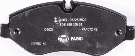 HELLA 8DB 355 005-511 - Kit pastiglie freno, Freno a disco autozon.pro