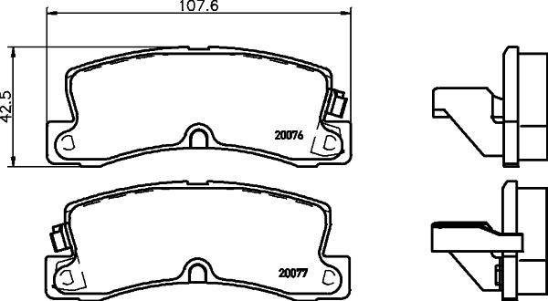 HELLA 8DB 355 005-691 - Kit pastiglie freno, Freno a disco autozon.pro