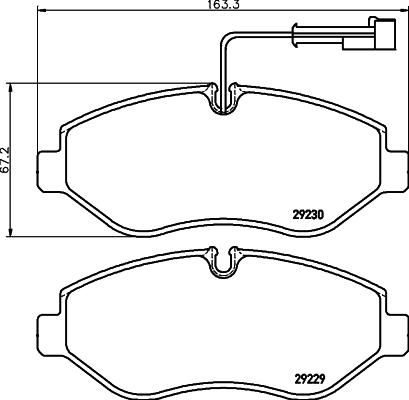 HELLA 8DB 355 005-611 - Kit pastiglie freno, Freno a disco autozon.pro