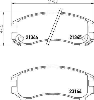 HELLA 8DB 355 005-681 - Kit pastiglie freno, Freno a disco autozon.pro