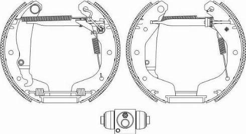 HELLA 8DB 355 005-031 - Kit ganasce freno autozon.pro