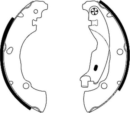 HELLA 8DB 355 005-171 - Kit ganasce freno autozon.pro