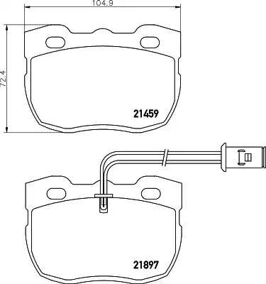 HELLA 8DB 355 005-841 - Kit pastiglie freno, Freno a disco autozon.pro