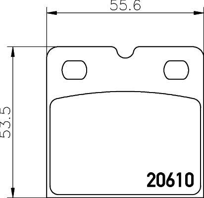 HELLA 8DB 355 005-301 - Kit pastiglie freno, Freno di stazionamento a disco autozon.pro