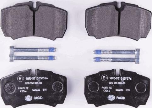 HELLA 8DB 355 005-381 - Kit pastiglie freno, Freno a disco autozon.pro