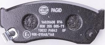 HELLA 8DB 355 005-711 - Kit pastiglie freno, Freno a disco autozon.pro