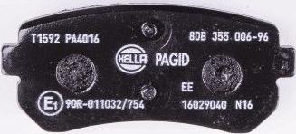 HELLA 8DB 355 006-961 - Kit pastiglie freno, Freno a disco autozon.pro