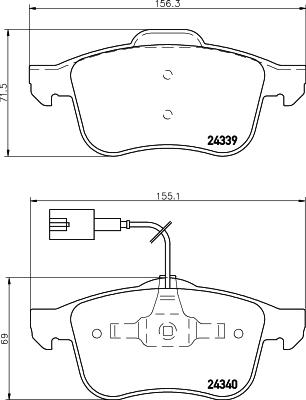 HELLA 8DB 355 006-901 - Kit pastiglie freno, Freno a disco autozon.pro