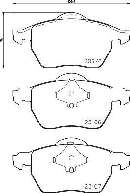 HELLA 8DB 355 006-921 - Kit pastiglie freno, Freno a disco autozon.pro