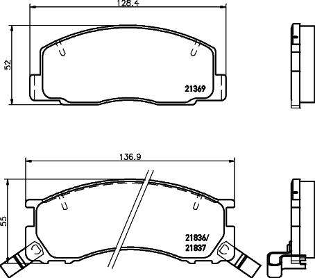 HELLA 8DB 355 006-451 - Kit pastiglie freno, Freno a disco autozon.pro