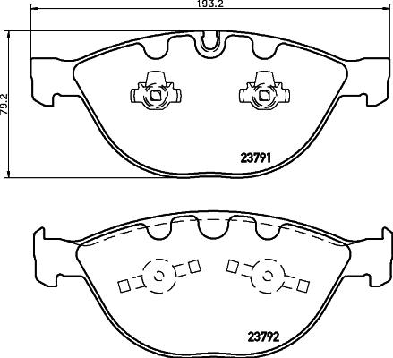 HELLA 8DB 355 006-551 - Kit pastiglie freno, Freno a disco autozon.pro