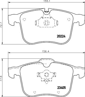 HELLA 8DB 355 006-561 - Kit pastiglie freno, Freno a disco autozon.pro