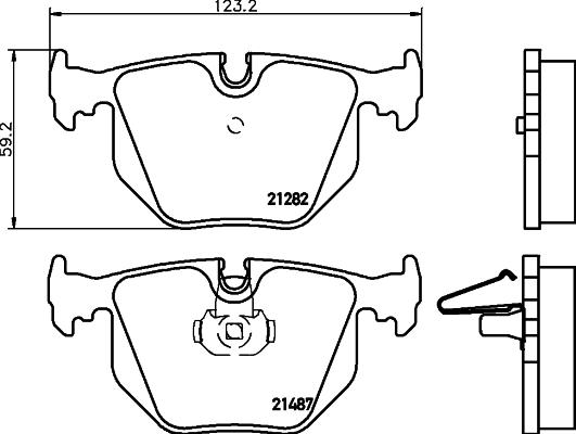 HELLA 8DB 355 008-091 - Kit pastiglie freno, Freno a disco autozon.pro