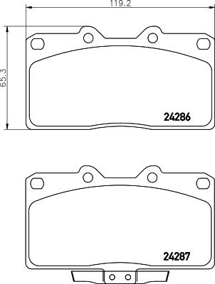 HELLA 8DB 355 006-641 - Kit pastiglie freno, Freno a disco autozon.pro