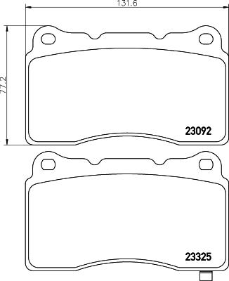 HELLA 8DB 355 006-601 - Kit pastiglie freno, Freno a disco autozon.pro